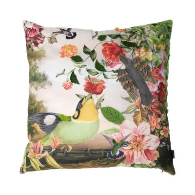Productafbeelding van Mars & More handgemaakt kussen met vogelmotief, 45x45x10 cm