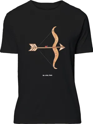 Produktbild von Mr. & Mrs. Panda Größe M T-Shirt Sternzeichen Schütze - Schwarz - Geschenk, mit Spruch, Geburtstag Dezember, Tshirt, Shirt, Schützenfest, November, Herren