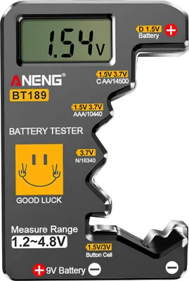 Produktbild von Knopfzellen-Batterie-Tester 9V N D C AA AAA Allzweck-Batterie-Tester für den Heimgebrauch mit LCD-Display Power Bank