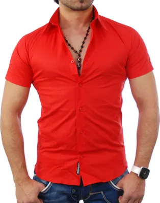 Produktbild von Reslad Herren Hemd Short Dayton RS-7020 Rot XL