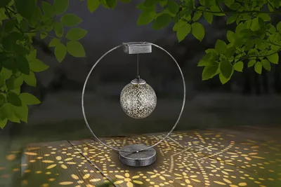 Produktbild von GLOBO 36618 Solarleuchte Metall silberfarben antik, LED