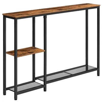 Image de Table console étroite avec rangement et design industriel