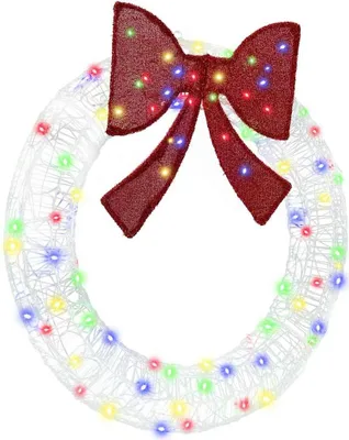 Image de Couronne avec 80 LED Multicolore 92 x 92 x 9,5 cm Acrylique