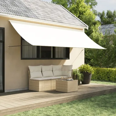 Produktbild von Cloris-klassische Markise Einziehbar Creme 350x150 cm Stoff und Stahl April24