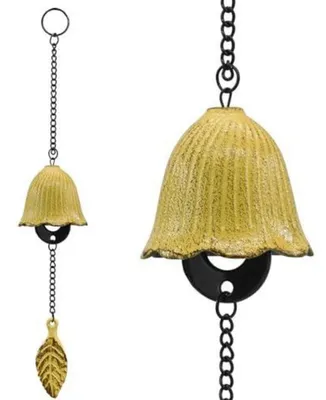 Immagine prodotto di Campanello a vento giapponese in ghisa gialla, ideale per giardino e casa