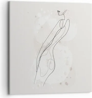 Produktbild von Bild auf Leinwand - Leinwandbild - Einteilig - Minimalismus Körper Frauen - 70x70cm - Wand Bild - Wanddeko - Wandbilder - Leinwanddruck - Bilder - Wanddekoration - Leinwand bilder - AC70x70-4831