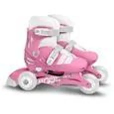 Produktbild von 2-in-1 Inlineskates – STAMP – SKIDS CONTROL – 3 Rollen – Größe 27–30 – Pink