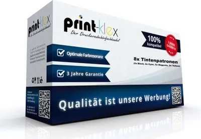 Produktbild von 8x Kompatible Tintenpatronen für Epson StylusC82 StylusC82N StylusC82WN StylusCX5100 StylusCX5200 StylusCX5300 T0321 - T0424 Black Cyan Magenta Yellow - Office Print Serie