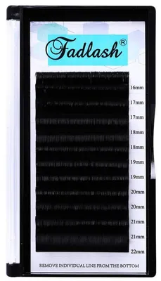Obrázok produktu pre Objemové riasy na predĺženie, 0,07 mm, tvar DD, dĺžka 16-22 mm, čierna farba, 1 balenie