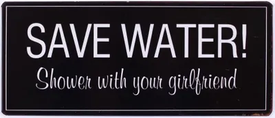 Produktbild von Blechschild - Save Water Shower with your Girlfriend! - Vintage Wandschild
