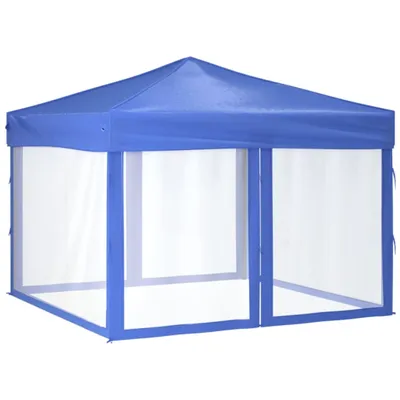 Immagine prodotto di Tenda per Feste Pieghevole con Pareti Laterali Blu 3x3 m