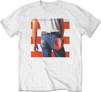 Produktbild von Bruce Springsteen - "Born in the USA" T-Shirt für Herren/Damen Uni RO2259 (S) (Weiß)