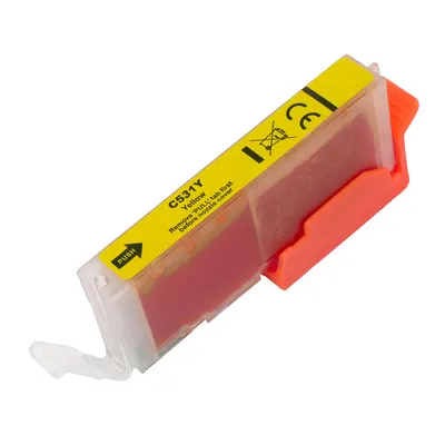Produktbild von Kompatible Druckerpatrone CLI-531 Yellow, Gelb für Canon Pixma TS8500, TS8550, TS8551, TS8552, TS8700, TS8750, TS8751 mit neuem Chip mit Füllstand...