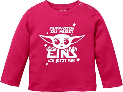 Produktbild von Baby Langarm-Shirt Baby Parodie 1 / 2 Geburtstag Spruch Geburtstagsshirt Baumwolle Junge/Mädchen MoonWorks® 1 ich jetzt bin sorbet 80/86 (10-15 Monate)