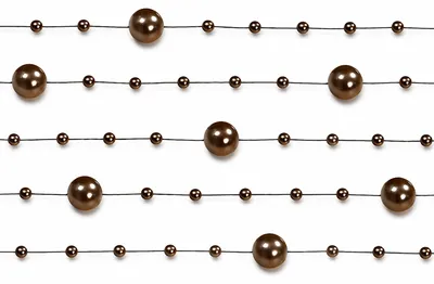 Produktbild von Perlenkette 8mm x 1,3m Kunststoff  5 Stück Braun