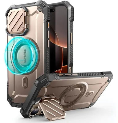 Image de Coque pour iPhone 16 Pro Max avec MagSafe et protection pour l'appareil photo, couleur or rose