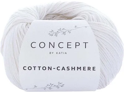 Produktbild von Katia Baumwolle Cashmere 52 White Strickgarn