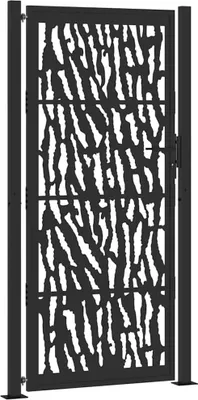Immagine prodotto di Cancello da giardino nero 100x200 cm in acciaio con design a traliccio