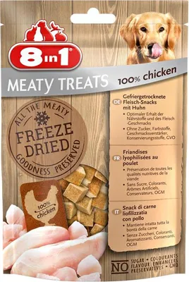 Produktbild von 8in1 Leckerlis Gefriergetrocknete Würfel 100% Hähnchenfleisch  50g