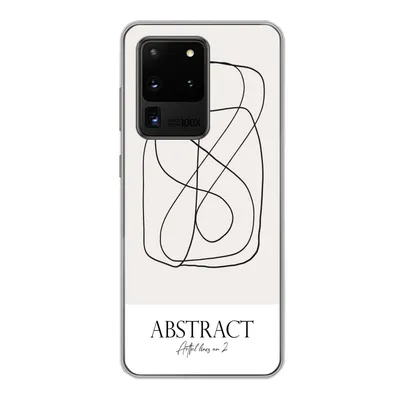 Produktbild von MuchoWow® Handyhülle Schutzhülle Hülle für Samsung Galaxy S20 Ultra Kunst - Linienkunst - Abstrakt Silikon Softcase Handy Hülle - Karteninhaber