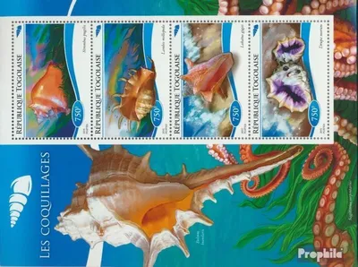 Produktbild von Briefmarken Togo 2015 Mi 6524-6527 Kleinbogen (kompl. Ausgabe) postfrisch Muscheln