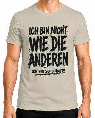 Imagen del producto de Camiseta para hombre con el texto "No soy como los demás. Soy una declaración. Sarcasmo. Ironía." Talla XXL. Estilo: naturaleza