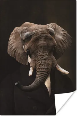 Produktbild von MuchoWow® Poster Alte Meister - Elefant - Tiere 60x90 cm - Wanddekoration