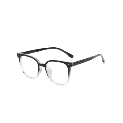 Produktbild von Blaulichtfilterbrille Uni Großer Rahmen Klare Sicht Starkes Scharnier Transparent Mit Rand Augenschutz Klare Blaulichtbrille Brille Schwarz