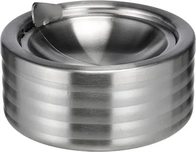 Produktbild von Aschenbecher mit Deckel Windaschenbecher Design Sturmaschenbecher Klappaschenbecher Bar Edelstahl