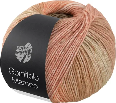 Produktbild von Lana Grossa - Gomitolo Mambo 2037 orange apricot camel sand leinenbeige