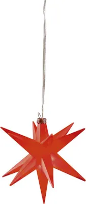 Produktbild von Saico LED-Stern mit Timer batteriebetrieben Ø 9 cm warmweiß rot