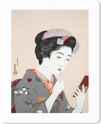 Produktbild von MuchoWow® Mauspad Mousepad Vintage - Frau - Schminken - Japan 19x23 cm - Mousepads - Maus Mat - Pad - Mausunterlage - Mauspads - Spielen