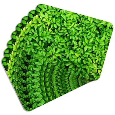 Produktbild von MG Design Set aus 8 Kork-Platzsets - Leaves 4 - 30 x 40 cm - hitzebeständig & abwischbar, mit Korkrückseite