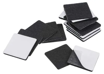 Möbelpads Filzpads 16 Stk. 40x40 mm quadratisch 3 mm schwarz
