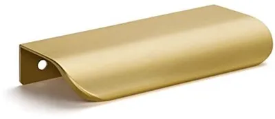Image de 10 poignées de cuisine en aluminium de 128 mm, poignées encastrées