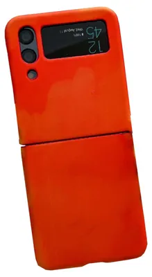 Produktbild von Für Samsung Galaxy ZFlip4 wärmeempfindliche Silikon-Schutzhülle (Orange) Schutz