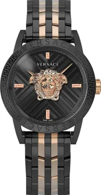 Produktbild von Versace VESN00622 V-Code Palazzo schwarz rosègold Edelstahl Herren Uhr NEU