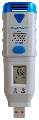 Produktbild von PEAKTECH USB-Datenlogger P 5185, Temperatur und Luftfeuchtigkeit