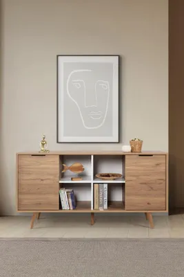 Produktbild von Skye Decor, Hochwertiger Konsolentisch (3-teilig) in Saphir-Eiche, 100% Melamin