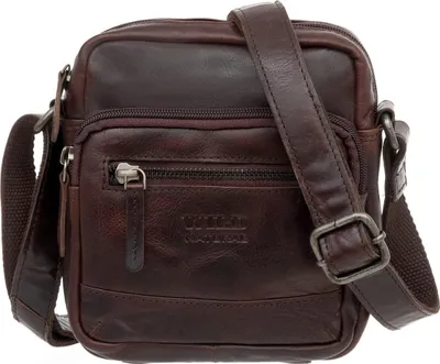 Produktbild von Wilde, naturbraune kleine Herrentasche aus Leder