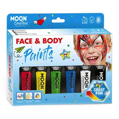 Image de Set de peinture pour le visage et le corps - Couleurs primaires