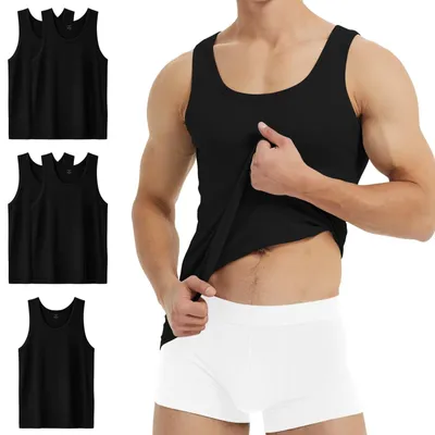 Produktbild von YouShow Unterhemd Herren 5er Pack 100% Baumwolle Tank Top – 5*schwarz