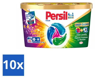 Produktbild von 10 x Persil 4in1 Color Discs Waschmittel für bunte Wäsche - Vorteilspackung - 10 Stücke