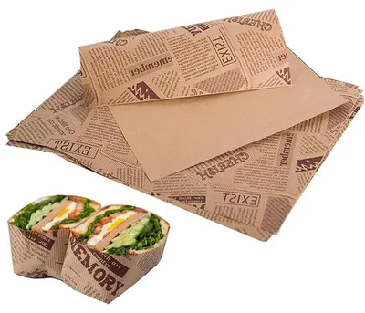 Produktbild von Käsepapier 35 x 25 cm, 50 Blatt fettdichtes Papier für Lebensmittel, fettabweisendes Papier, Metzgerpapier, Backpapier für Lebensmittelkörbe, Antihaftpapier für Hamburger, Sandwiches, Pommes frites und Gebäck.