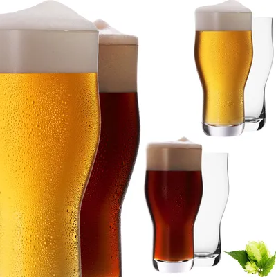 Produktbild von IMPERIAL Pint Biergläser Set 6 Stück 500ml (max 690ml) Pintgläser aus Crystalline Glas 0,6L Spülmaschinenfest Nonic Pint