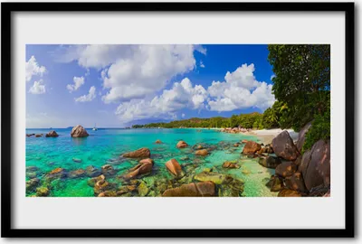 Produktbild von Bild 60x40 MDF-Rahmen Wandkunst Seestrandlandschaft