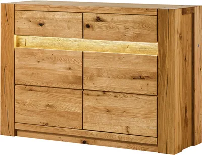 Image de MASSIVMOEBEL24 | Buffet Chêne Sauvage Huilé Naturel KENT #130 123x40x85