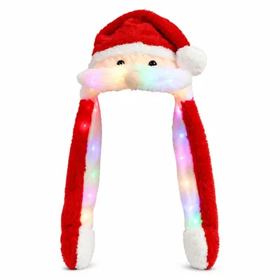 Produktbild von Wackelohr Mütze mit LED und beweglichen Ohren - aus Plüsch, Kostüm für Kinder und Erwachsene: Weihnachtsmann sm-450 LED Wackelohr Mütze wählen: Weihnachtsmann sm-450 LED, KI-generiertes Bild