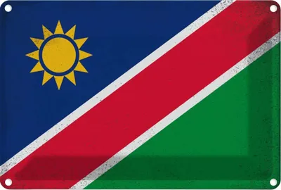 Produktbild von vianmo Blechschild 20x30 cm Namibia Vintage Flagge Fahne Wappen