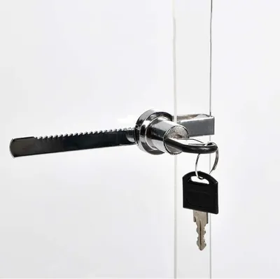 Produktbild von Tandstangslot Terrariumslot Vitrineslot Set von 4 mit Befestigungsschraube - Ratelslot Glas Deurslot mit Schlüssel